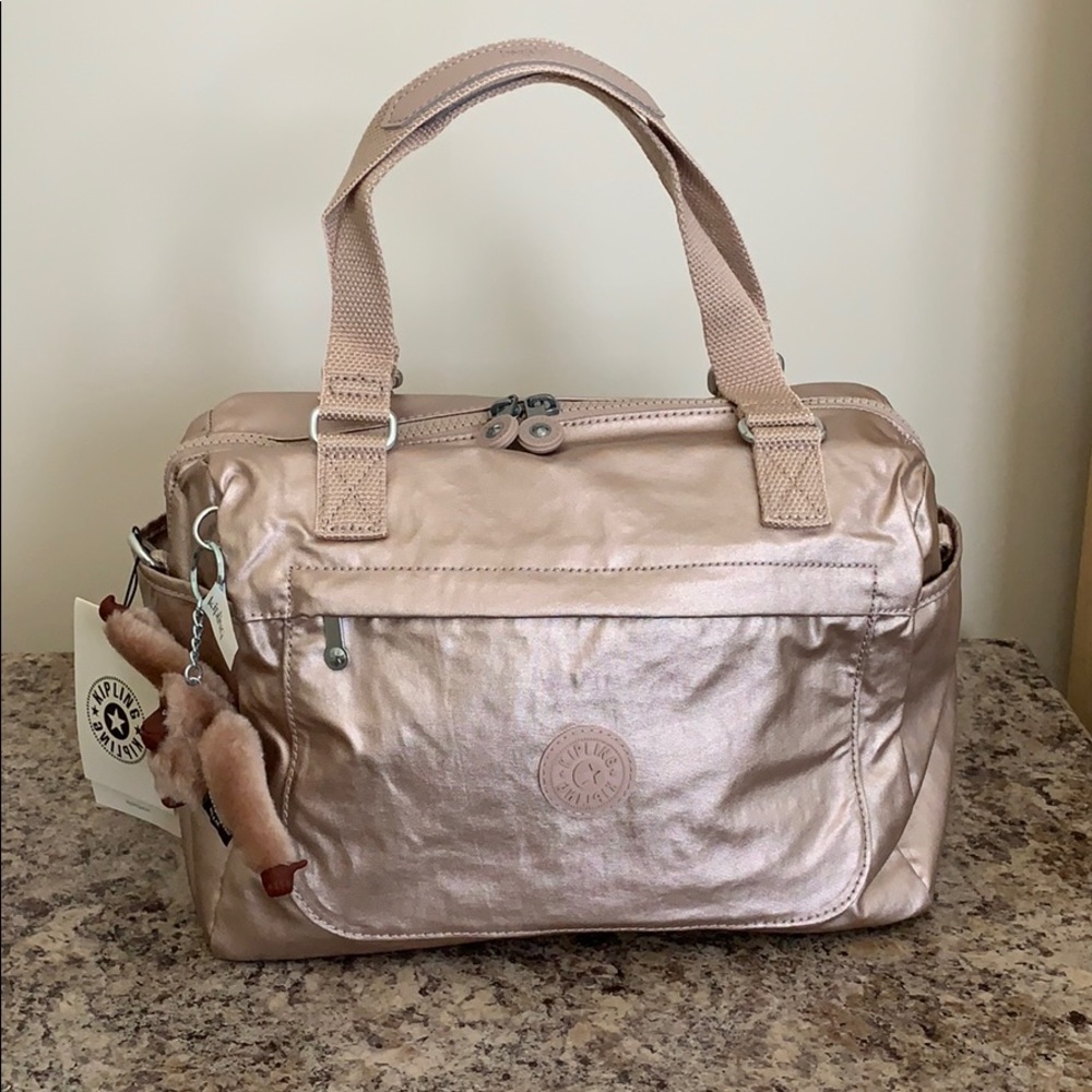 Kipling Rose Gold Box Bag
